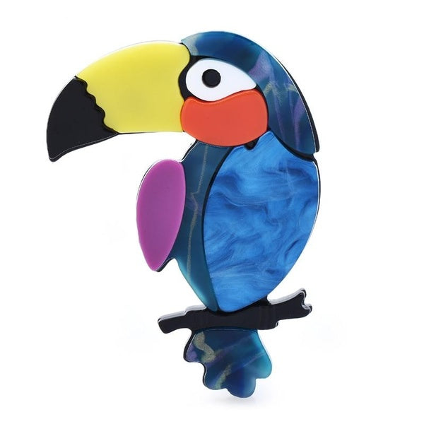 Acrylique Grande Bouche Oiseau Broches Pour Femmes Hommes Beauté Belle Oiseau Partie Bureau Broche Pin Cadeaux