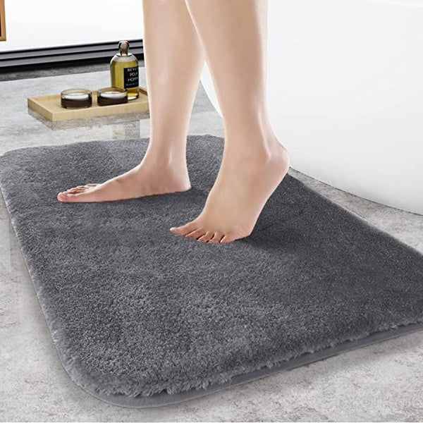 Bathroom Rug Non Slip Bath Mat For Bathroom,Water Absorbent Soft Microfiber Shaggy Bathroom Mat Machine Washable Bath Rug For Bathroom Thick Plush Ru