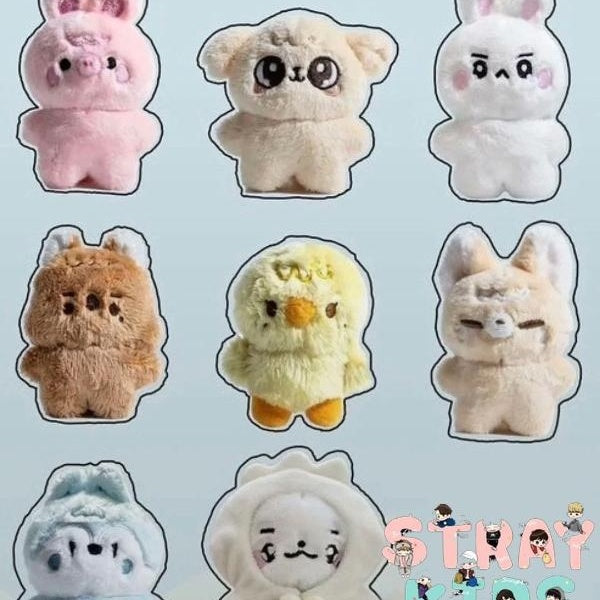 Kpop Fans Making American Wolfchan Leebit Foxiny Keychain Plush Keychain Toy Stray Kids Pendant Stuffed Doll Idol Key Rings Accessories for Fans Coll Matron Inn