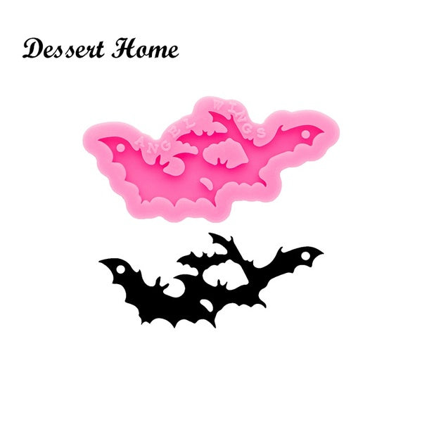 DY0619 Super Glossy Resin Mold Bat Shape Necklace Silicone Mould Not Sticky and Easy To Demold Craft Molds DIY for Epoxy Jewellery Making