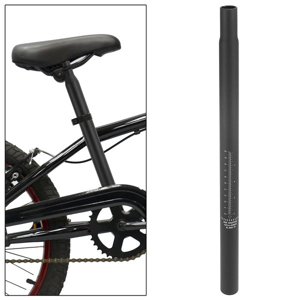 Accessoires de vélo Tige de selle de vélo noire Alliage d'aluminium Tube de selle droit extensible Marque Noir Universel 25.4-27.2-28.6-30.4-30.8-31.