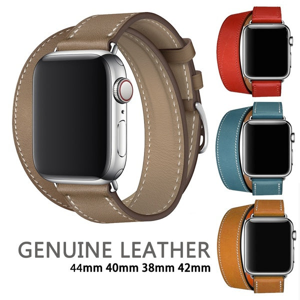 Genuine Leather Strap for Apple watch band 44mm 40mm 42mm 38mm women men accessories bracelet for iWatch series 6 SE 5 4 3 2 1 Matron Inn