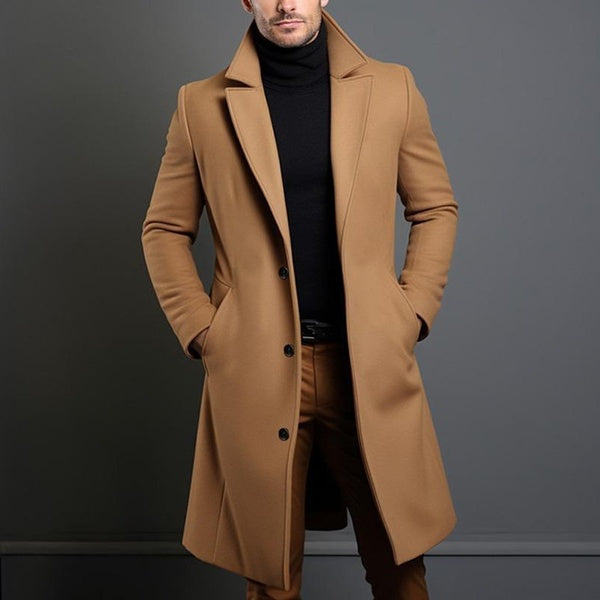 New Men's Coat in The Long Coat Youth Warm Coat