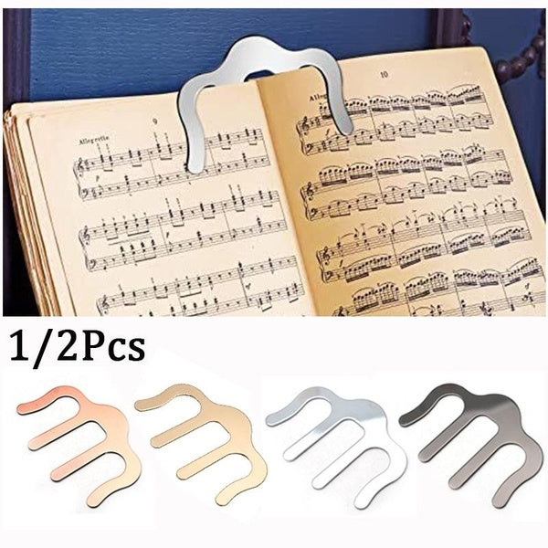 1-2Pcs Creative M Type Bookmarks Student Piano Music Book Clip Page Holder School Office Reading Cute Supplies Kawaii Stationery