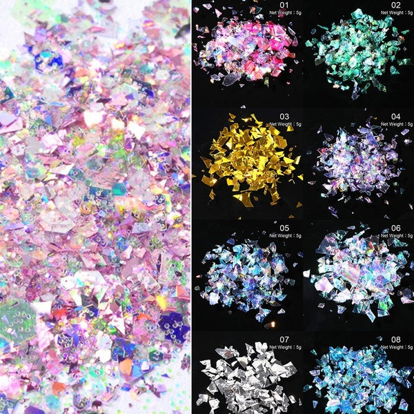 Glitter Nail Art Conseils Bonbons Papier 3D Fantaisie Nail Art Paillette Nail DIY Art Accessoires