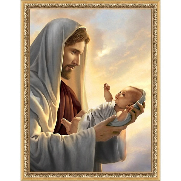 DIY 5D Religion Jesus Diamond Painting Full Drill with Number Kits Home and Kitchen Fashion Crystal Rhinestone Cross Stitch Embroidery Paintings Canv