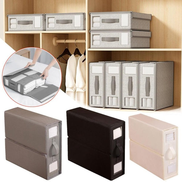 Bed Sheet Set Storage Box Bedding Organizer Household Clothes Blankets Container Foldable Clothes Storage Boxes with Handles