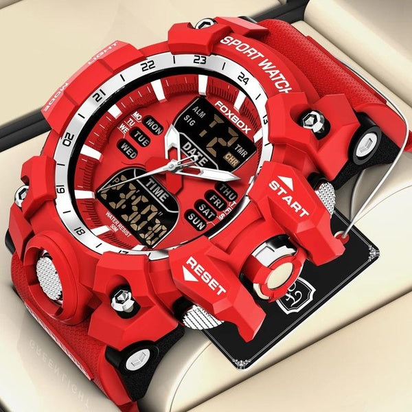 Nouvelles montres militaires LIGE pour hommes de luxe Sport chronographe alarme montre-bracelet étanche Quartz grande horloge numérique mâle montre