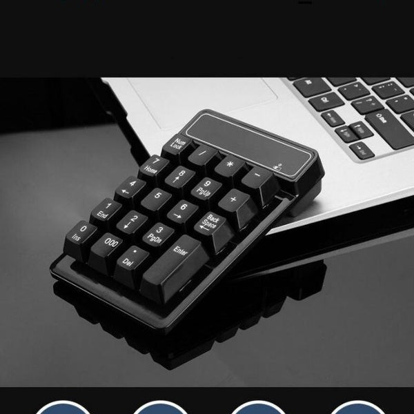 2.4G wireless-Bluetooth 4.0 19 Keys Waterproof Silent Numeric Keypad, Number Pad, Number Keyboard, for Laptop-Notebook, Especially for Massive data i