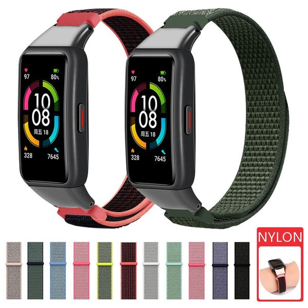 Bracelet en nylon souple pour Huawei Band 6-6 Pro pour huawei band6 Smartwatch Ceinture de remplacement Bracelet sport respirant pour Honor Band 6