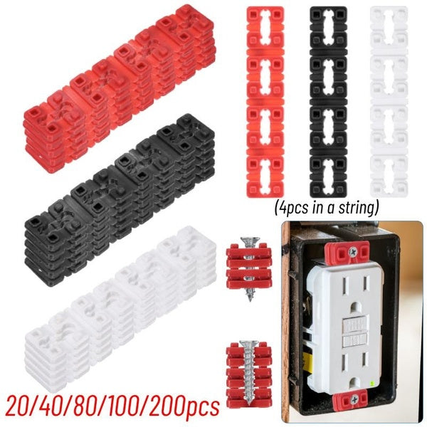 20-40-80-100-200pcs Outlet Spacers for Electrical Box, Switch and Receptacle Spacers for Loose Outlet Plug Fix, Electrical Extender Outlet Shims Ligh