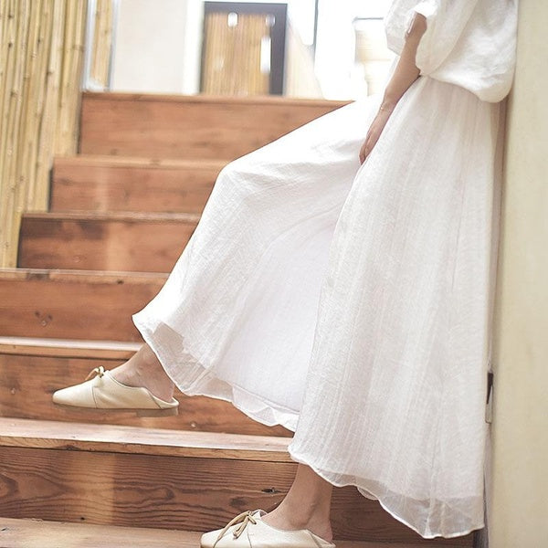 Retro Artistic Cotton Linen Wide Leg Pants Loose Large Size Yoga Pants Dance Casual Pants Spring and Summer New Women's Clothing Long