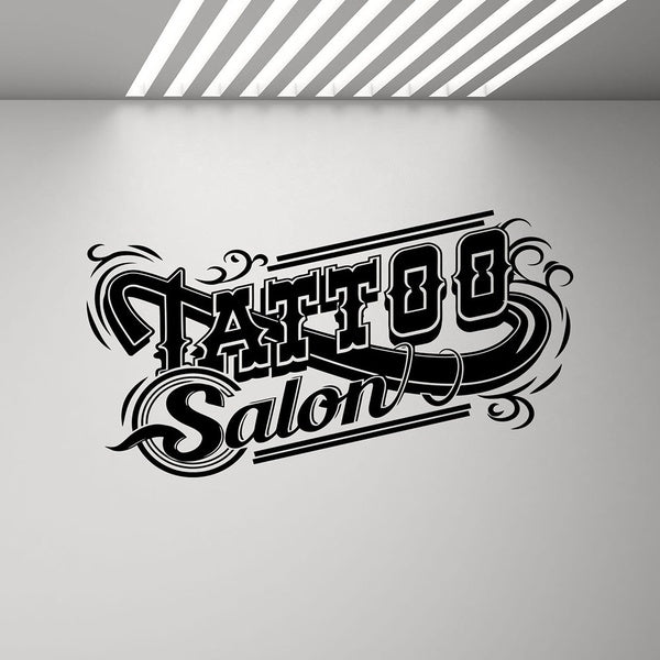 Tattoo Salon Wall Decal Tattoo Shop Sign Logo Stickers Poster Studio Design Door Window Vinyl Sticker