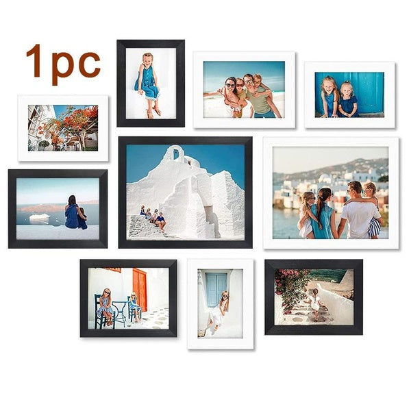 1pc Picture Frame Modern White-Black Photo Frames for Wall or Tabletop Display Home Art Decoration