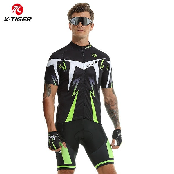 X-TIGER Pro Cycling Jersey Set For Man Summer Cycling Wear Suit MTB Bike Clothing Bicycle Suit