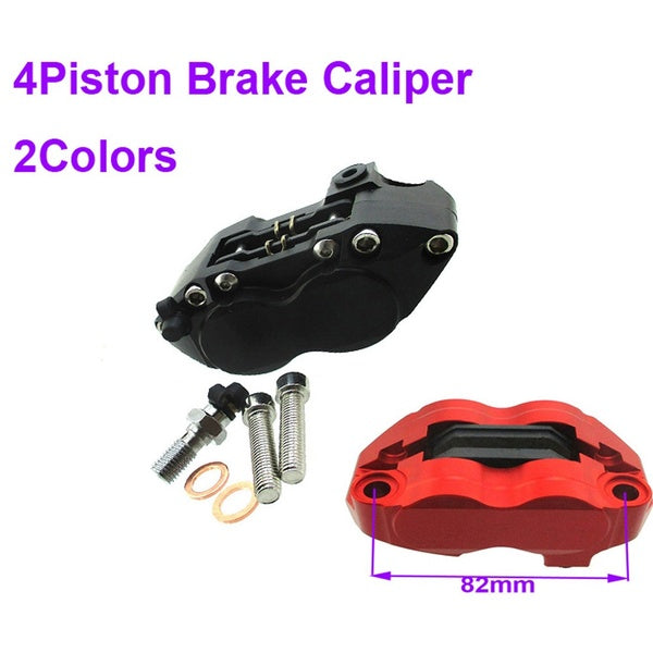 Étrier de frein FishMotor Racing à 4 pistons pour scooter vélomoteur Pit Dirt Mini Super Motard Bike