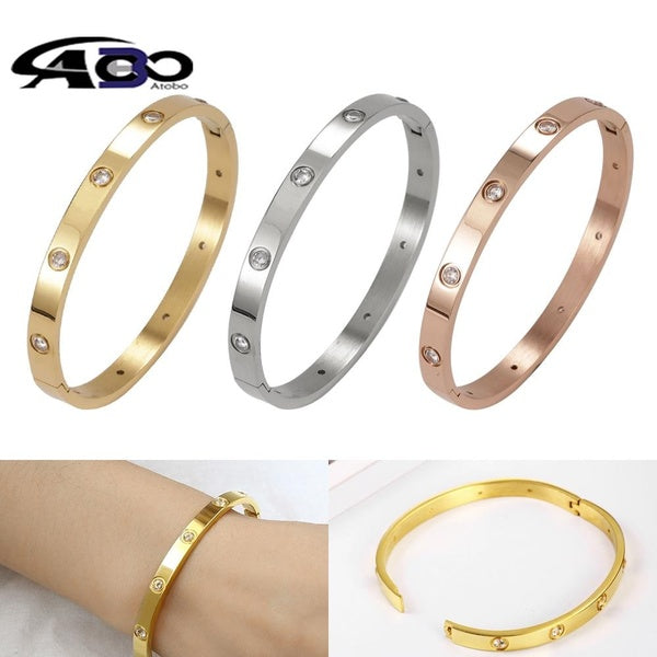 Stainless Steel Bracelet For Women Cuff Bracelets Fashion Bangles Charm Jewellery Accessories Free GIFT