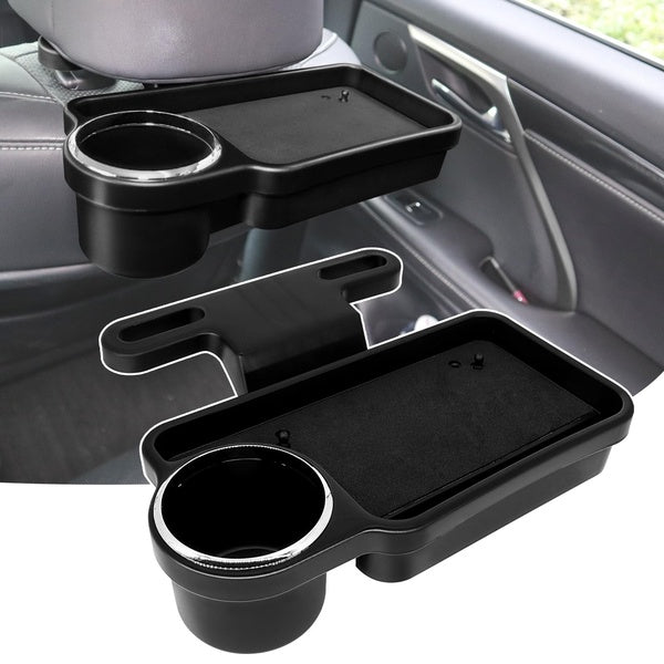 Universal Auto Seat Rear Back Cup Tray Table Drink Food Holder Table Desk Stand Mount Folding Table Multifunction Sunglasses Phone Organizer Headrest