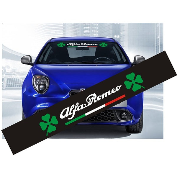 New Car Windscreen Windshield Stickers Decal for Alfa Romeo Giulia Stelvio 159 147 156 166 Giulietta Mito Spide GT 4C Car Styling 1pcs