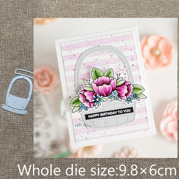 New Design Craft Metal stencil mold Cutting Dies Easter Basket decoration scrapbook die cuts Album Paper Card Craft Embossing