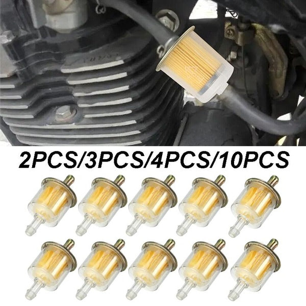 2-3-4-10pcs In-line Gasoline Fuel Filter, 3-8 Inch Pipe Motorcycle Dirt Quad Bike Fuel Filter General Purpose Motorcycle Accessories
