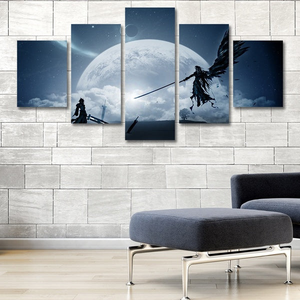 （NO Frame)5P HD Printing Modern Home Frescoes, Cloud Final Fantasy Art Poster Decorations.