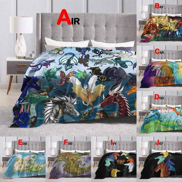 Wings of Fire Dragon Blankets for Beds Sofa Blanket Super Soft Winter Warm Plush Throw Blankets Flannel Blanket Gifts