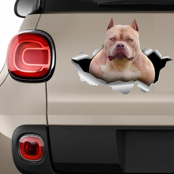 3D Pitbull Sticker Waterproof Funny Car Truck Window Bumper Vinyl Decal Dog Sticker