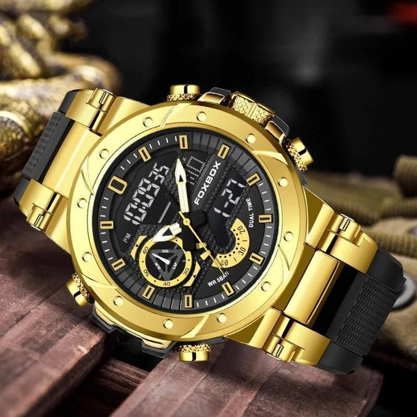 LIGE militaire hommes sport armée montres mode grand cadran analogique numérique Quartz étanche hommes Montre-bracelet pour Homme Montre Homme