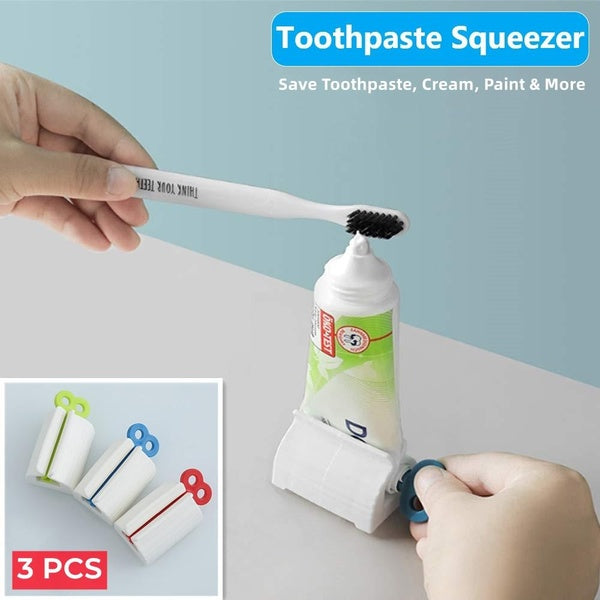 Distributeur de dentifrice à rouleau pour tube de dentifrice pour salle de bain à domicile - Permet d'économiser du dentifrice, des crèmes, de la pei