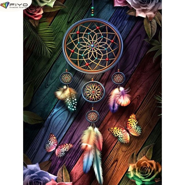 Dream catcher DIY 5D Diamond Painting Full Drill with Number Kits Maison et Cuisine Mode Point De Croix Broderie Peintures Toile Photos Décoration Mu