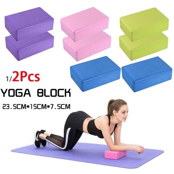 1-2 pièces Yoga bloc EVA mousse mousse brique Pilates exercice Gym Fitness Up étirement