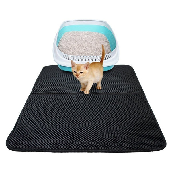 Cat Litter Mat EVA Double-Layer Pet Cat Litter Trapper Mats with Waterproof Bottom Non-slip Pet Litter Cat Mat Layer kattenmand Dog sand pad pet pad