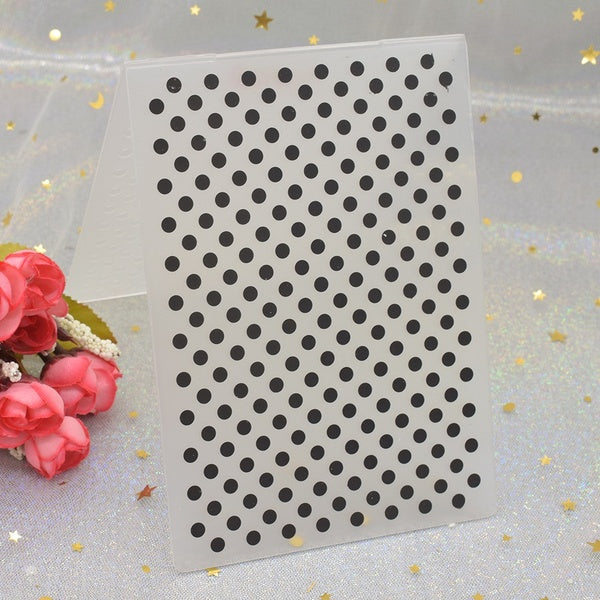 Dots Pattern 3D Embossing Folders for DIY Scrapbooking Paper Card Making Craft Plastic Embossing Template 15x10.5cm