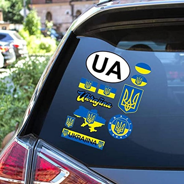 Ukraine Sticker Ukraine Flag Ukraine Map I Stand with Ukraine Sticker Support Ukraine 11 in 1 Auto Car Truck Decal Window Bumper