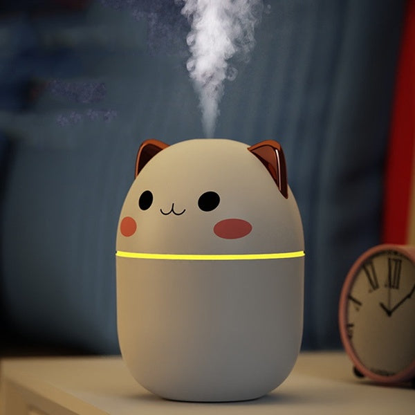 Air Humidifier Cute Kawaiil Aroma Diffuser with Night Light Cool Mist for Bedroom Home Car Plants Purifier Humificador