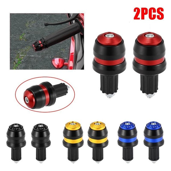 Lot de 2 poignées de guidon de moto 7-8" 22 mm, embout de barre coulissant CNC en aluminium universel pour moto, dirt bike, scooter