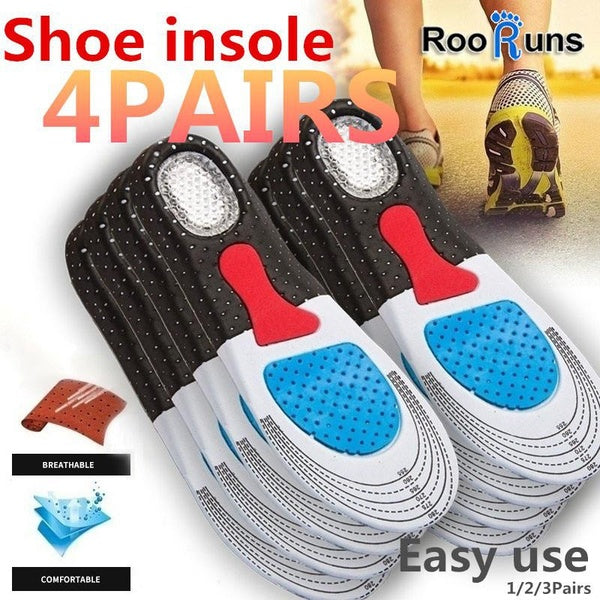 RooRuns 1-2-4 pairs Orthopedic Sports Insoles Orthotics Flat Foot Health Sole Pad for Shoes Insert Arch Support Pad for Plantar Fasciitis Feet Care I