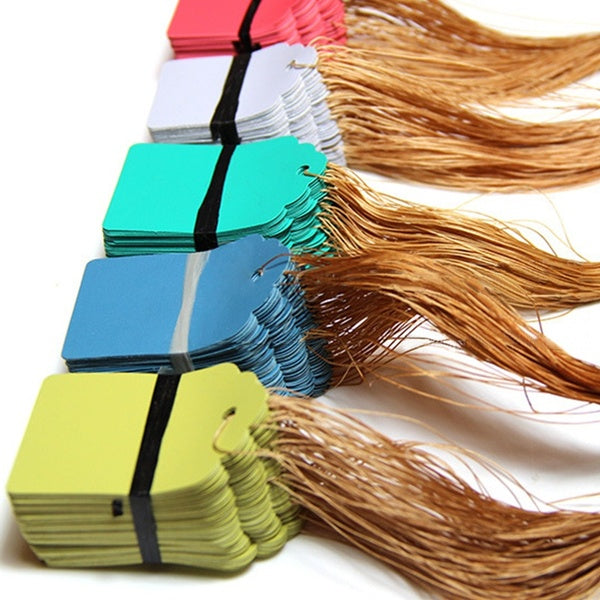 100Pcs-bag Hang Plant Markers Labels Strip Line Hanging Tags Flexible PVC Plastic Seedling Garden Flowers Plate Garden Tools