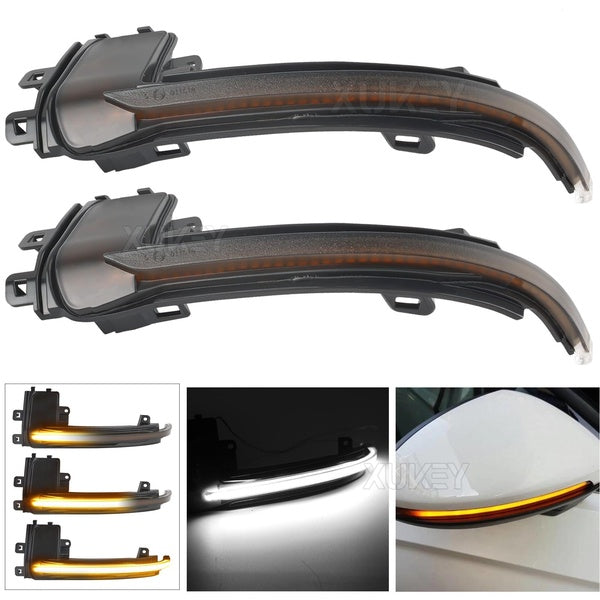 Dual Color Sequential Side Mirror Marker Indicator Light Turn Signal Lamp Blinker For Audi A4 A5 S5 A3 8P B8.5 RS3 RS4 RS5