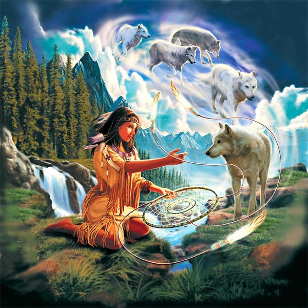 DIY 5D Diamond Painting Wolf Full Drill with Number Kits Home and Kitchen Fashion Crystal Rhinestone Cross Stitch Embroidery Paintings Canvas Picture