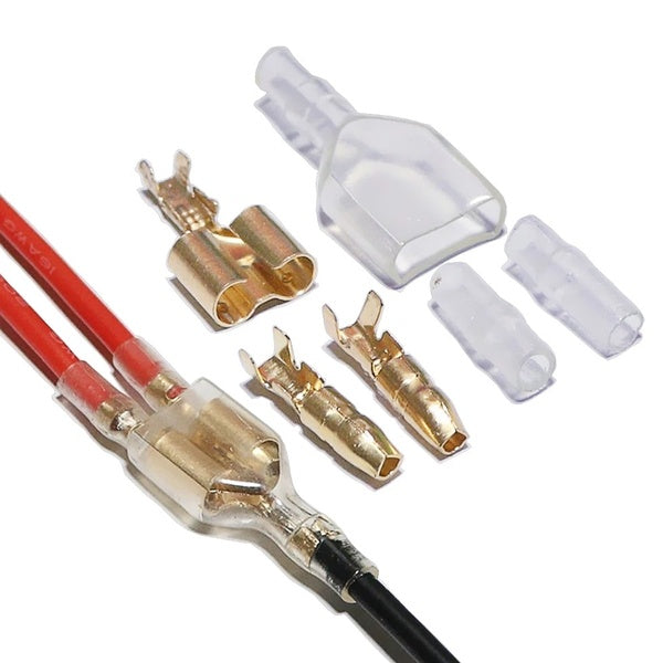 10 Sets 4.0 Terminal Car Electrical Wire Connector Diameter 4mm Male + Female 1: 2 Transparent Sheath