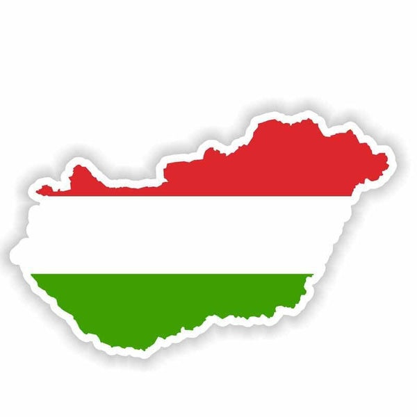 2020 NEW 17CM*11CM Creative Hungary Map Flag Helmet Decal Car Sticker 6-1640