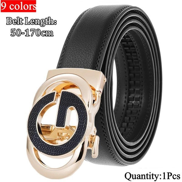 Mens Luxury Belts 9 Colors Options Genuine Leather Belt for Men Jeans Belts Automatic Buckles Belts Mens Designer Belts Gifts To Men Cinto 50cm-170cm