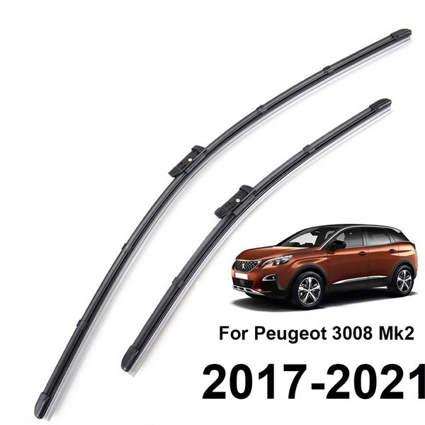 Car Wiper Blades For Peugeot 3008 3008GT GT 2017 2018 2019 2020 MK2 Front Windscreen Windshield Wipers Car Accessories