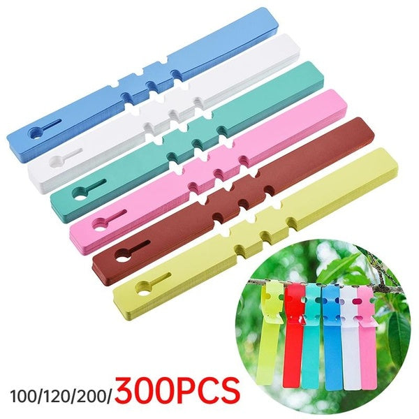 100-120-200-300Pcs Plastic Plant Marker Plant Lable Plant Markers For Garden Ring Plant Tag 21*2cm Waterproof Reusable