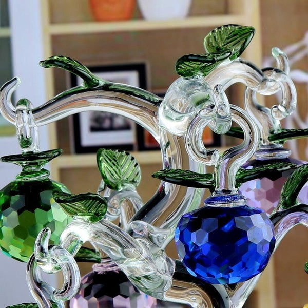 Crystal Apple Paperweight 30mmArt Glass Apple Collectible Figurines Best for Christmas Home Wedding Decor Gifts