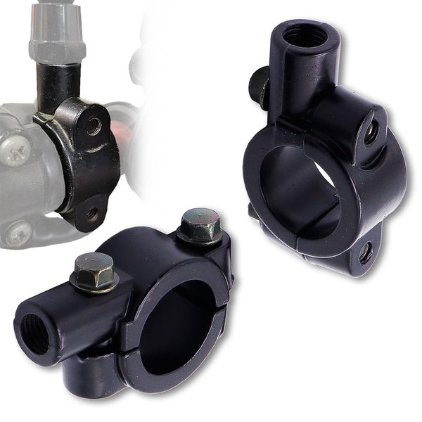 2 Pcs Motorcycle Rearview Handlebar Mirror Mount Holder Adapter Clamp Base 8mm 10mm Motorbike E-Bike Scooter ATV Tool Aluminum