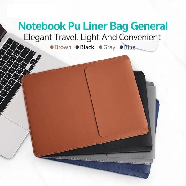 Sleeve Bag Case For Macbook Air Pro 13 M1 M2 2020 Notebook Sleeve Bag For 13 14 15 16 Inches High Capacity Laptop Four-Color Bag Cover PU Leather Sle