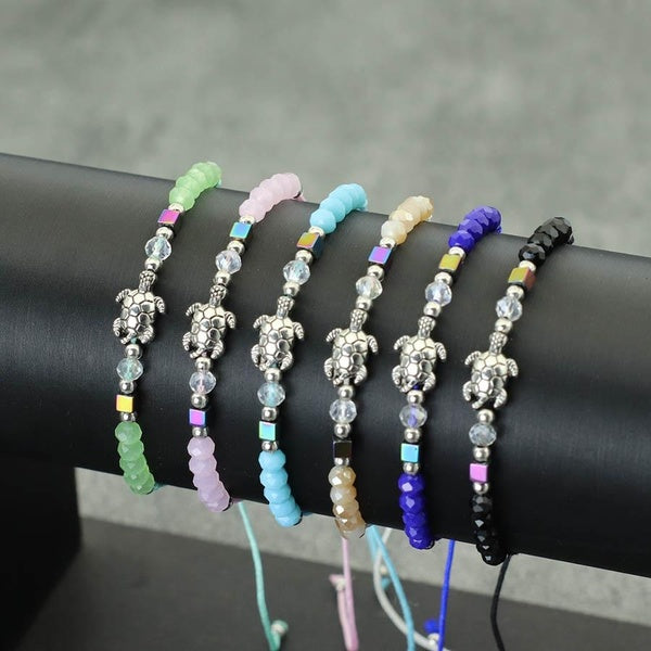 Bohemain Hand Braided Rope Bracelet Charms Antique Turtle Miyuki Resizable Braclet For Men Women Armband Jewelry Homme